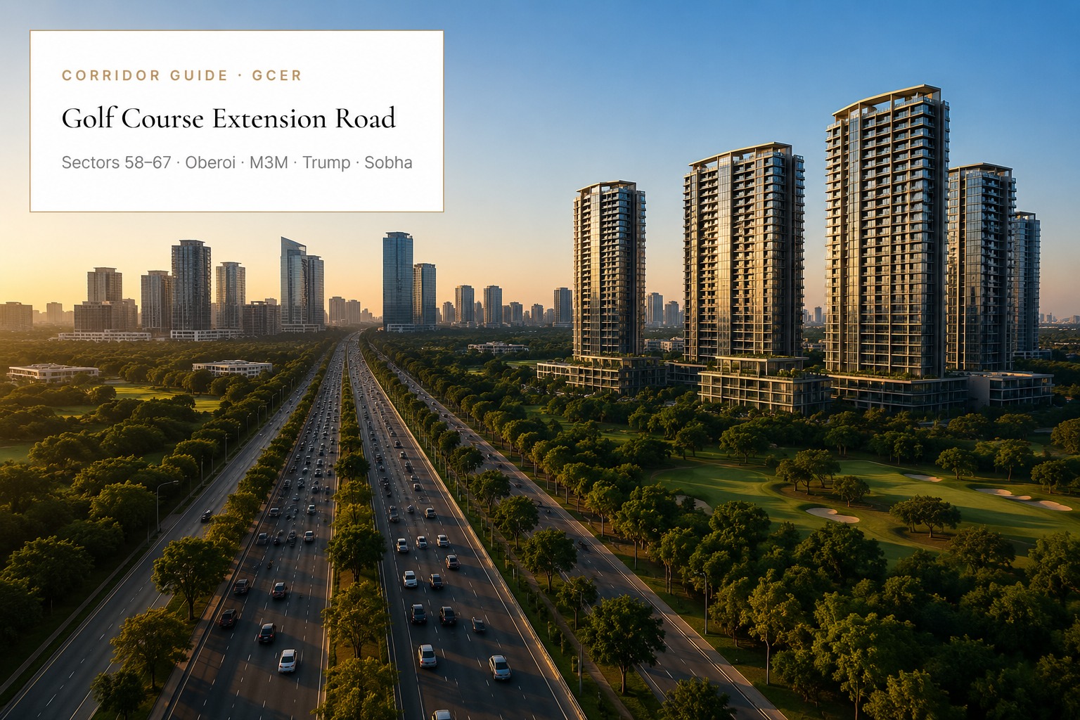 Golf Course Extension Road Gurgaon luxury projects sectors 58 to 67 corridor guide
