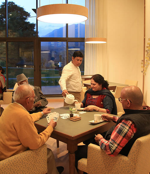 Cards room at Max Antara Senior Living — the Antara Club, Gurgaon