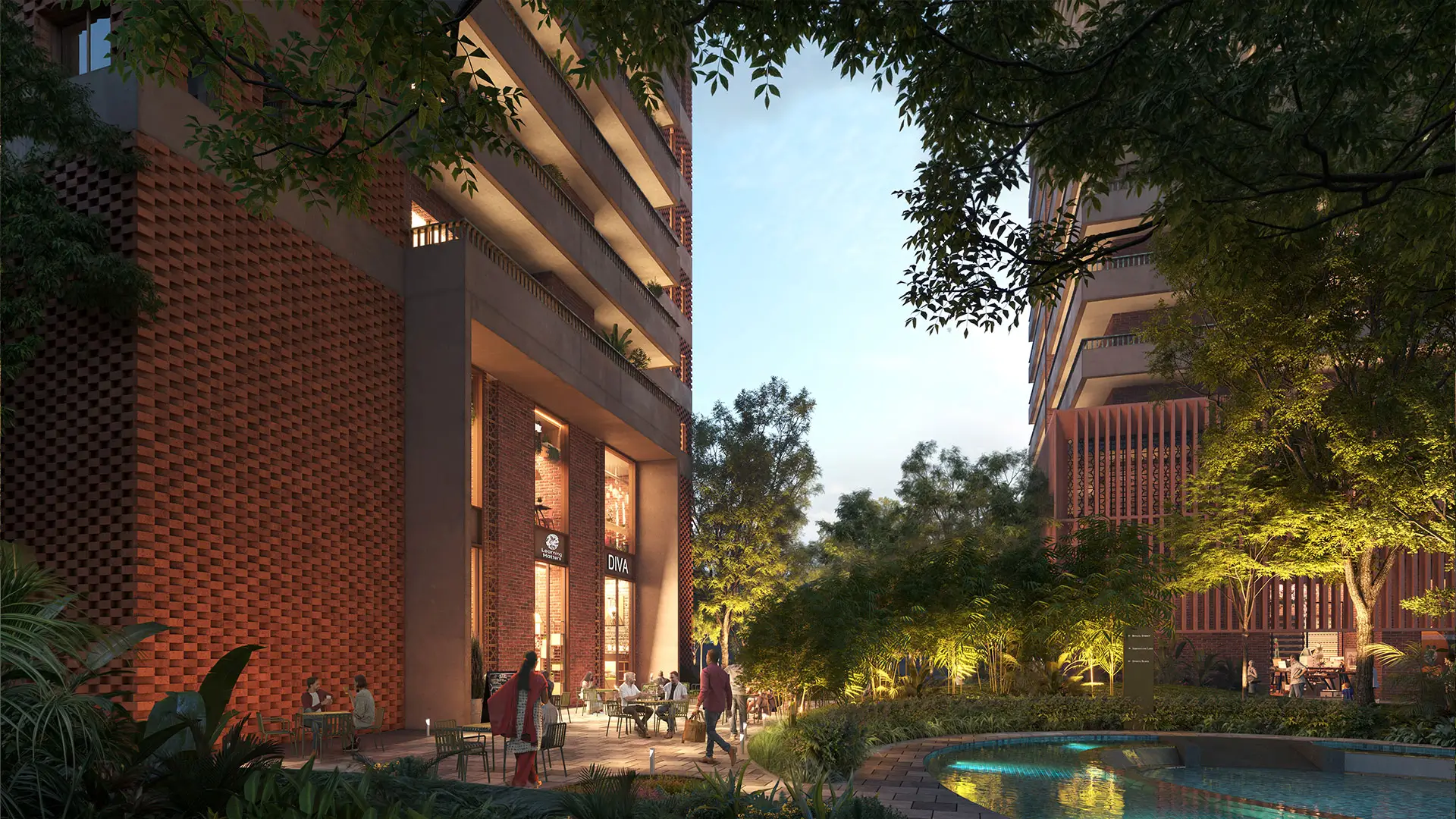 Community plaza at Max Antara Senior Living, Gurgaon