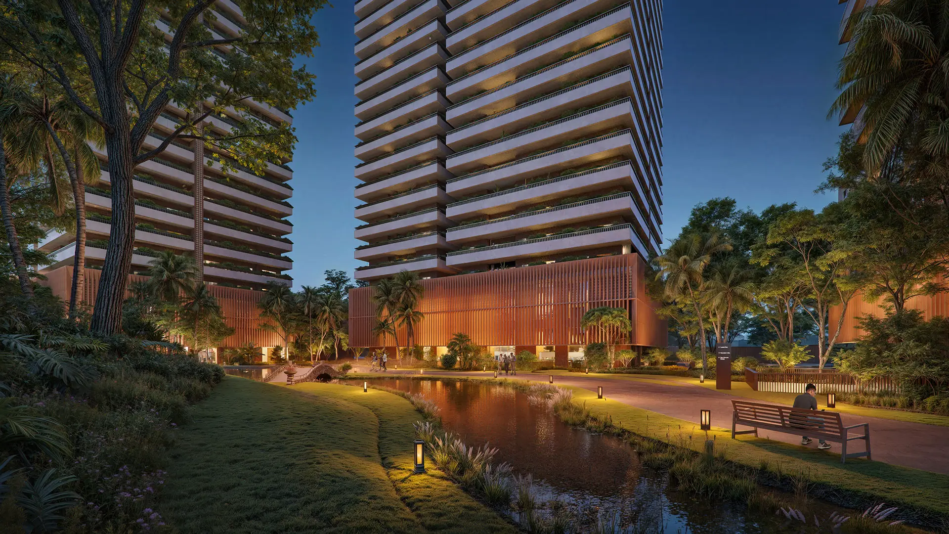 Serpentine lake at Max Antara Estate 361, Sector 36A Gurgaon