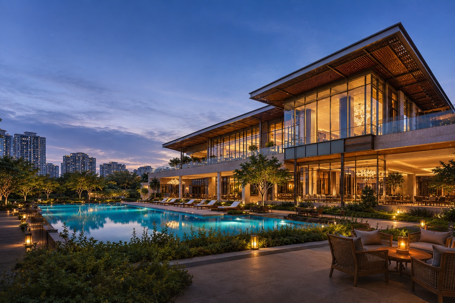 Oberoi Three Sixty North Sector 58 Gurgaon largest member clubhouse in any Gurugram residential estate infinity pool rock salt spa